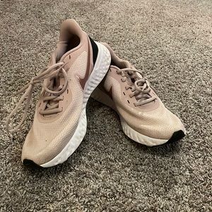 Lightly worn running shoes